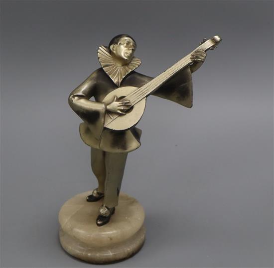 A white metal pierrot height 23.5cm